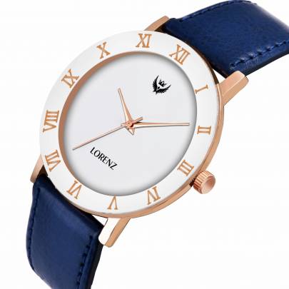 Lorenz Blue Leather Strap Watch for Men Watch