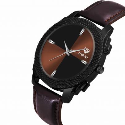 Lorenz Brown Dial & Leather Strap Analogue Watch for Men Watch